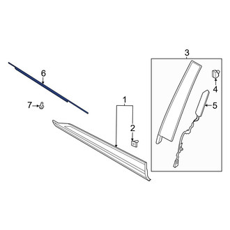 Ford OE - Front Left Door Belt Molding