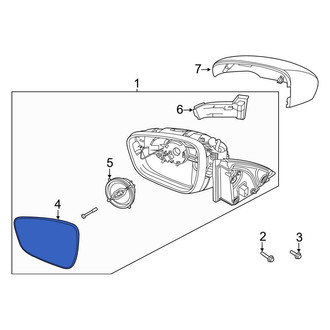 Ford OE - Front Right Door Mirror Glass
