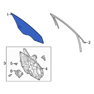 Ford OE - Front Left Door Glass