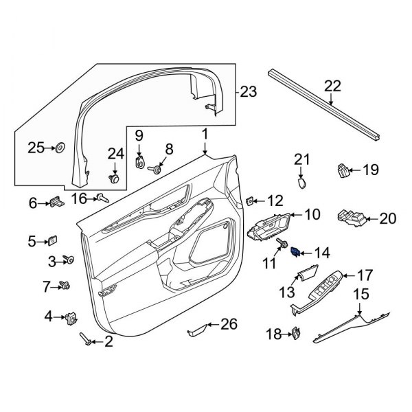 Interior Door Handle Clip