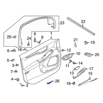 Ford OE - Front Left Door Interior Reflector
