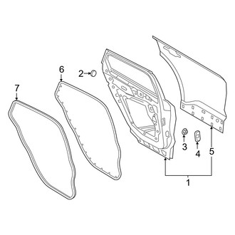 Ford OE - Rear Door - Door & Components