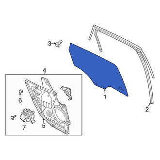 Ford OE - Front Left Door Glass