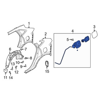 Ford OE - Rear Fuel Filler Housing