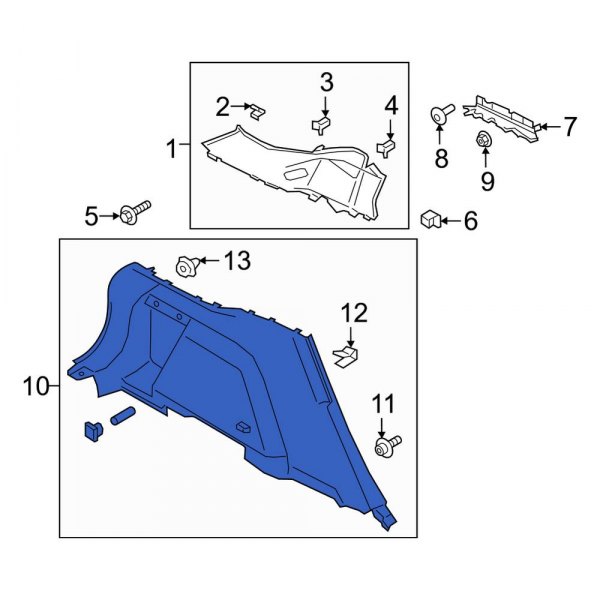 Interior Quarter Panel Trim Panel