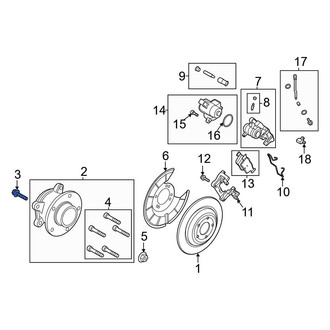 Ford OE - Axle Hub Mounting Bolt