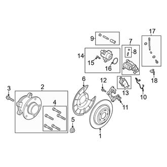Ford OE - Rear Suspension - Brake Components (FWD)