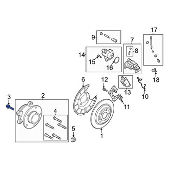 Ford OE - Axle Hub Mounting Bolt