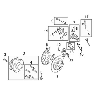 Ford OE - Rear Suspension - Brake Components (AWD)