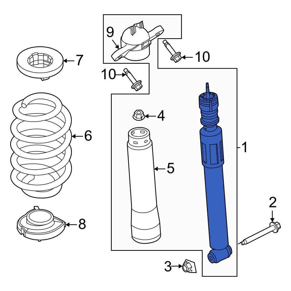 Ford OE LX6Z18125BT - Rear Suspension Shock Absorber