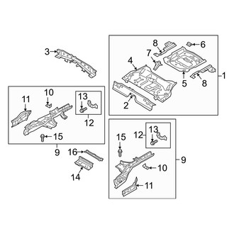 Ford OE - Rear Body & Floor - Floor & Rails (1.5L / 2.0L)