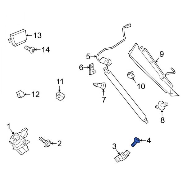 Liftgate Lock Striker Plate Bolt