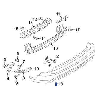 Ford OE - Outer Bumper Cover Retainer