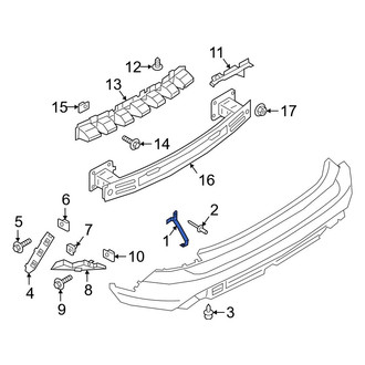 Ford OE - Rear Center Left Bumper Cover Bracket