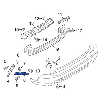 Ford OE - Rear Left Inner Bumper Cover Bracket