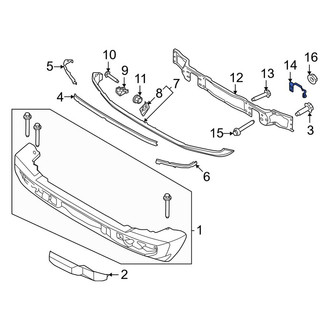 Ford OE - Front Left Bumper Impact Bar Bracket