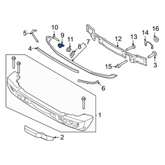 Ford OE - Left Bumper Molding Bracket