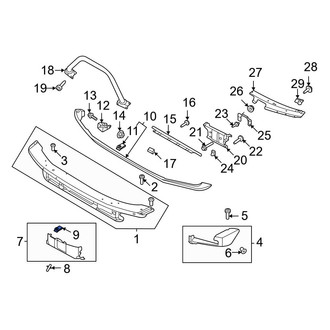 Ford OE - Bumper Cover Spacer Panel Clip