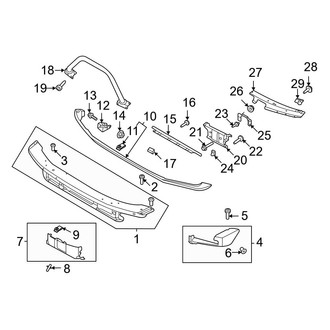 Ford OE - Front Bumper - Bumper & Components (With Modular), (Base / Badlands / Big Bend / Black Diamond / Everglades / Outer Banks / Wildtrak)