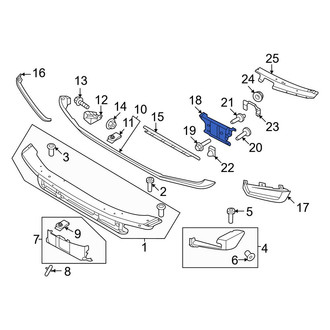 Ford OE - Front Left Bumper Face Bar Mount