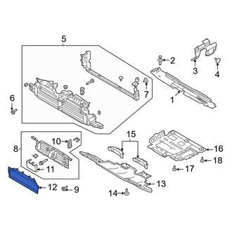 Ford OE - Front Radiator Support Air Deflector