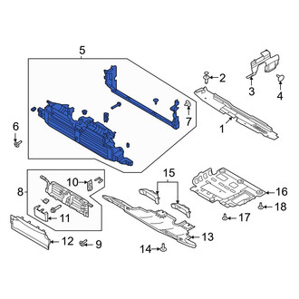Ford OE - Front Upper Radiator Shutter Assembly