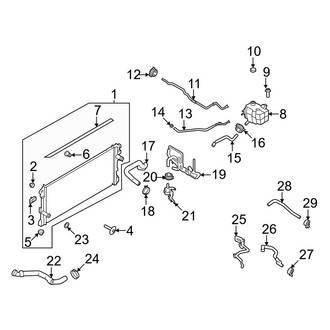 Ford OE - Cooling - Radiator & Components (2.3L)