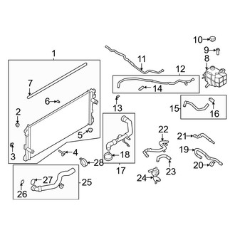 Ford OE - Cooling - Radiator & Components (2.7L)
