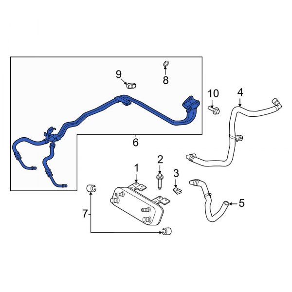 Ford OE MB3Z7R081A Automatic Transmission Oil Cooler Hose Assembly