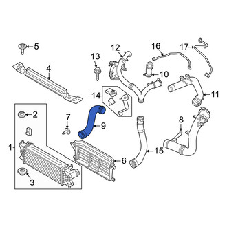 Ford OE - Right Lower Intercooler Pipe