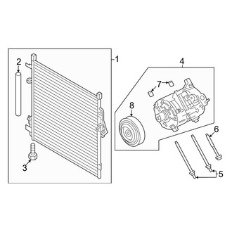 Ford OE - Air Conditioner & Heater - Condenser, Compressor & Lines (3.0L)
