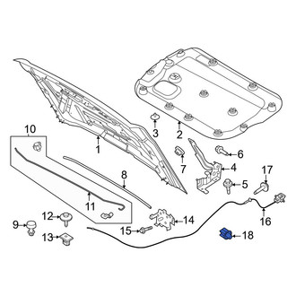 Ford OE - Hood Release Cable Clip