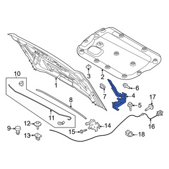 Ford OE - Front Left Hood Hinge