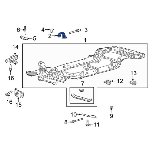 Ford OE MB3Z5F040AQ - Rear Frame Crossmember