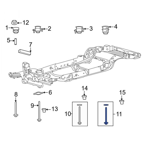 Body Mount Cushion Bolt