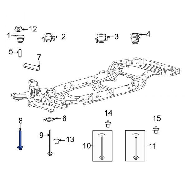 Body Mount Cushion Bolt