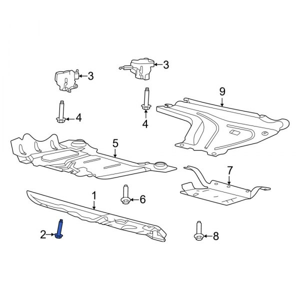 Powertrain Skid Plate Bolt