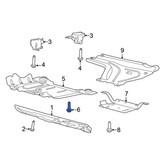 Ford OE - Radiator Support Splash Shield Bolt