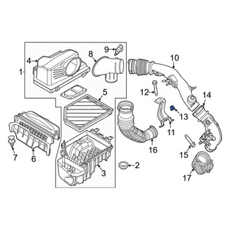 Ford OE - Engine Air Intake Hose Nut
