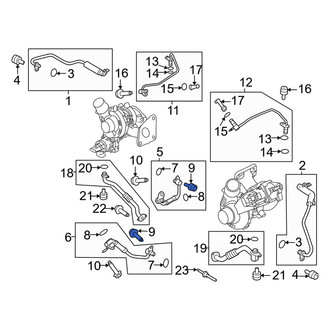 Ford OE - Right Lower Turbocharger Oil Line Bolt