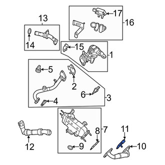 Ford OE - Exhaust Gas Recirculation (EGR) Cooler Coolant Pipe Gasket