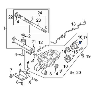 Ford OE - Drive Shaft Pinion Yoke Nut