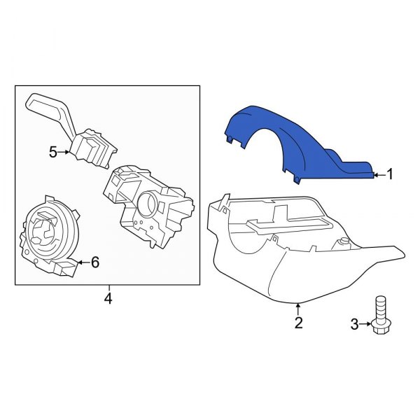 Ford OE M2DZ3530AB Upper Steering Column Cover