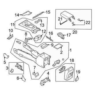 Ford OE - Front Console (Manual Top), (Standard Tr)