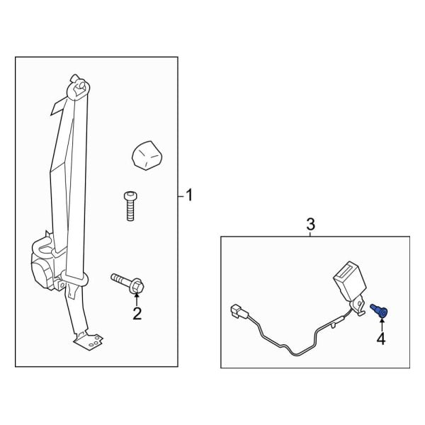 Ford Oe W790522s901 Seat Belt Receptacle Bolt