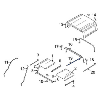 Ford OE - Right Upper Roof Panel Seal