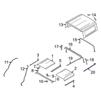 Ford OE - Left Upper Roof Panel Seal