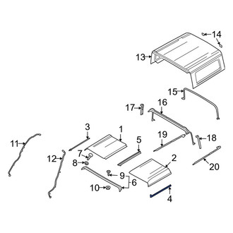 Ford OE - Front Left Outer Roof Panel Weatherstrip