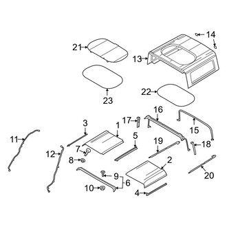 Ford OE - Hard Top Roof (With Opening Panel), (2 Doors)