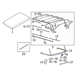 Ford OE - Right Roof Bow Bracket